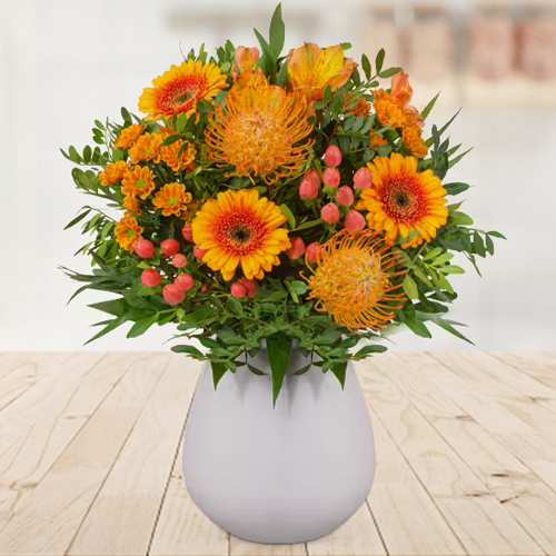 Golden Elegance Bouquet-Send Get Well Soon Flower Bouquets