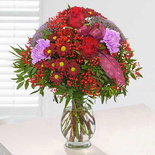 Red Velvet Flowers-Send Winter Flowers To Chemnitz