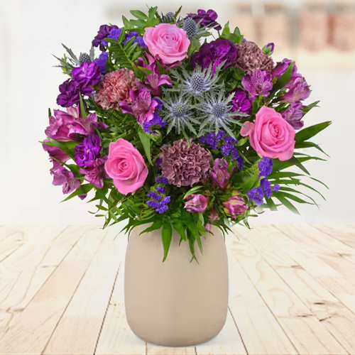 Soft Pastel Petals-Order Anniversary Flower Bouquet For Germany Delivery