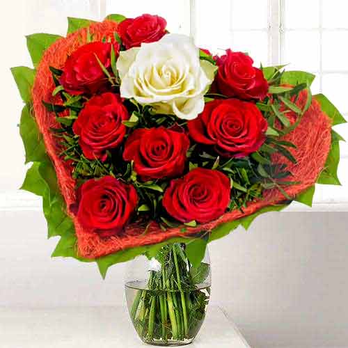 - Send Heart-Shaped Red Rose Bouquet For Girlfriend