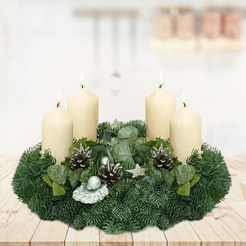 - Winter Candle Arrangement For Holidays