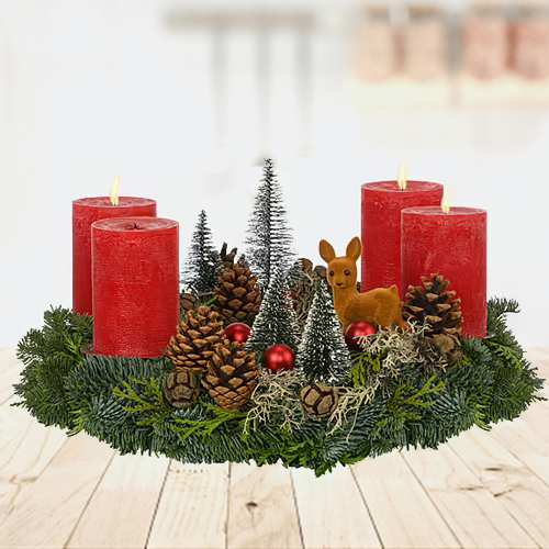 - Christmas Candle Wreath Delivery