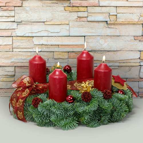 - Festive Candle Display For Christmas