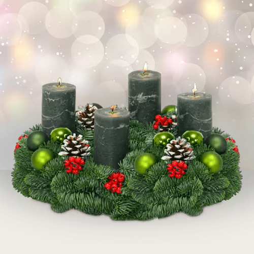 - Christmas Candle Arrangement For Festive Decor