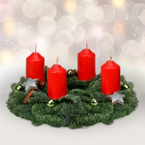 - Winter Candle Arrangement For Holidays