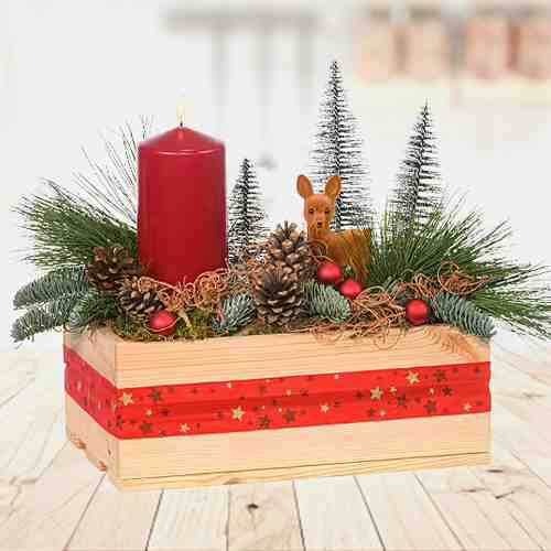 - Modern Christmas Arrangement With Ornaments