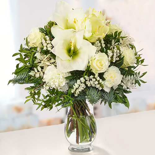 - White Christmas Flower Arrangement