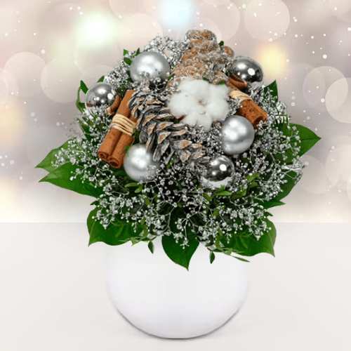 Snowfall Serenity Bouquet-WinterInspired Bouquet For Centerpiece