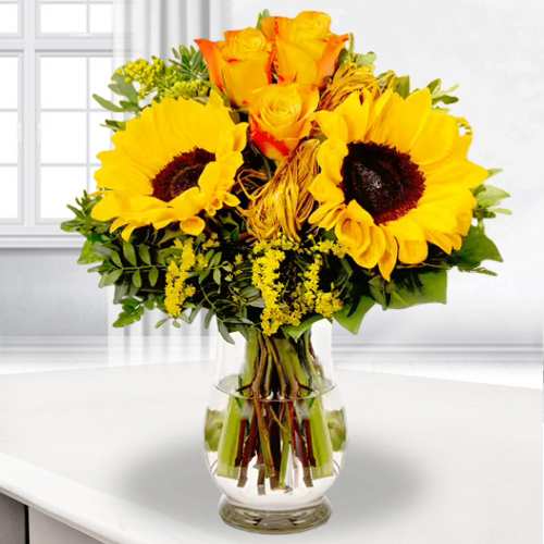 Bouquet Yellow Glory-Just Because Flower Arrangements