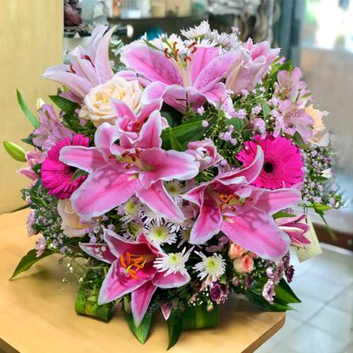 - Pink Flower Arrangements For Women's Day