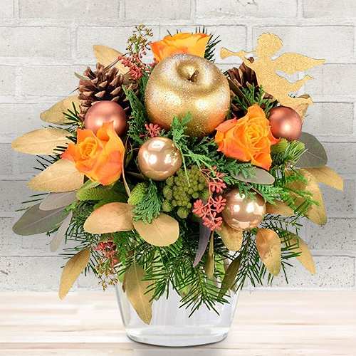 - Christmas Bouquets With Golden Accents Delivery Across Dresden