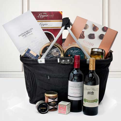 Gourmet And Wines Basket-Xmas Baskets Send To Germany