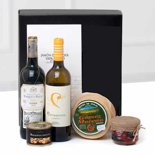 Wine And Cheese Basket-Holiday Gift Basket To Germany